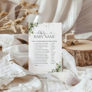 Papier Jeux de Noms de Bébé de Célébrité pour Baby-Shower