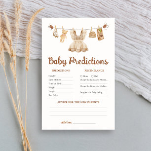 Papier Jeux de prédictions pour Baby Shower autour du caf