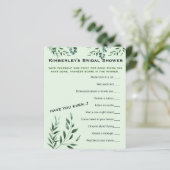 Papier Jeux de questions pour le Baby shower (Debout devant)