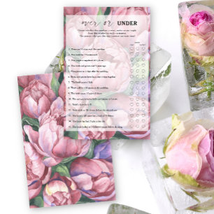 Papier Jeux de roses de pivoine - Plus ou moins de jeu de