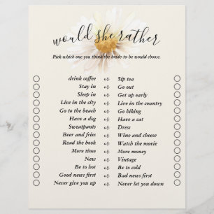 Papier Jeux de Salle de Fête de Mariage Bingo Recto-Verso