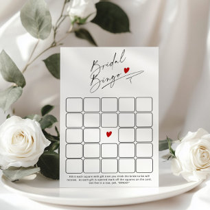 Papier Jeux minimaliste moderne de bingo douche nuptiale
