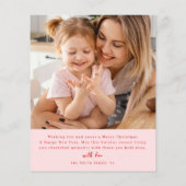 Papier Joie | Noël moderne rose et rouge 4 photos (Dos)