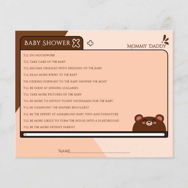 Papier Joli bébé ours brun écran d'ordinateur devine qui (Devant)