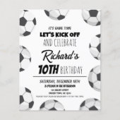 Papier Joli budget de football moderne Anniversaire Invit (Devant)