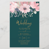 Papier Joli budget fille Rosegold Blush rose floral A9 (Devant)