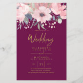 Papier Joli budget fille Rosegold Blush rose floral A9 (Devant)