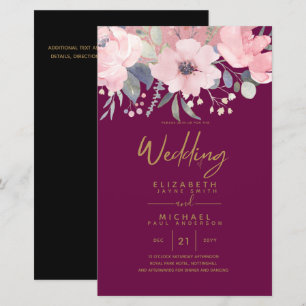 Papier Joli budget fille Rosegold Blush rose floral A9