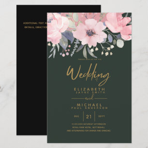 Papier Joli budget fille Rosegold Blush rose floral A9