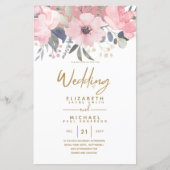 Papier Joli budget fille Rosegold Blush rose floral A9 (Devant)