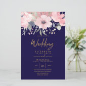 Papier Joli budget fille Rosegold Blush rose floral A9 (Debout devant)