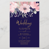 Papier Joli budget fille Rosegold Blush rose floral A9 (Devant)