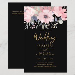 Papier Joli Budget Rosé Doré Blush Rose Floral A9