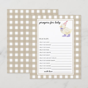 Papier Joli canard - Jeu de fête prières pour bébé
