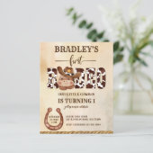 Papier Joli cheval rodéo cowboy anniversaire budget invit (Debout devant)