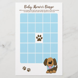Papier Joli Chien Chien Chien Baby shower Bingo Jeu