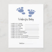 Papier Joli Empreinte Baby shower Souhaits Pour Conseil B (Devant)