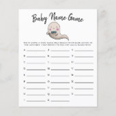 Papier Joli Ghost Garçon Nom de bébé Douche Jeu (Devant)