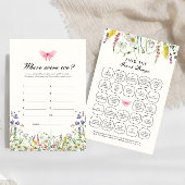Papier Joli jeu de bingo Pretty Boho Floral Find The Gues