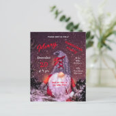 Papier Joli Joyeux Noël Whimsical Gnome Budget (Debout devant)