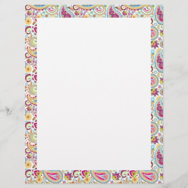 Papier Joli motif cachemire coloré (Devant)