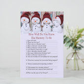 Papier Joli Noël Snowman comment bien savez-vous jeu (Debout devant)