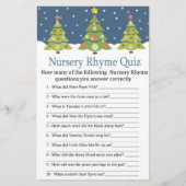 Papier Joli Noël Tree Nursery Rhyme Quiz baby shower (Devant)