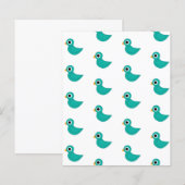 Papier Joli oiseau bleu (Devant / Derrière)
