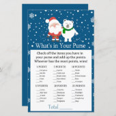 Papier Joli père Noël et ours polaire Qu'y a-t-il dans vo (Devant / Derrière)