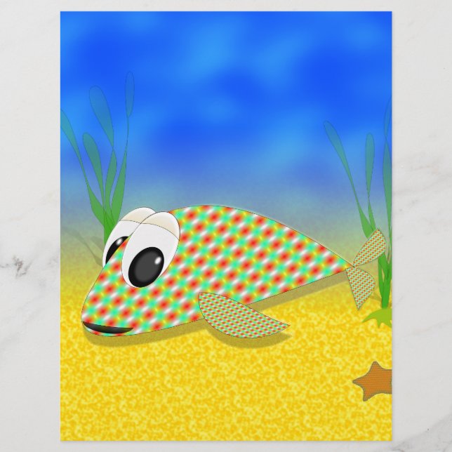 Papier Joli poisson de dessin animé (Devant)