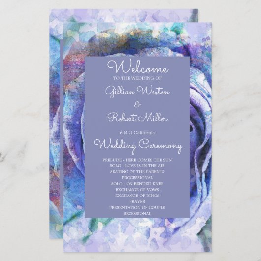 Papier Joli Rose aquarelle (Devant / Derrière)