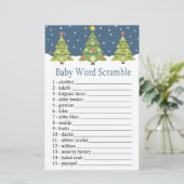 Papier Joli sapin de Noël Bébé mot scrambule jeu (Debout devant)