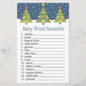 Papier Joli sapin de Noël Bébé mot scrambule jeu (Devant)
