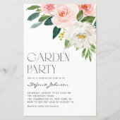 Papier Jolie aquarelle Fleurs Garden Party Invitation (Devant)