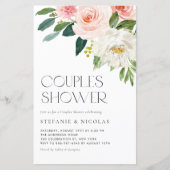 Papier Jolie aquarelle Floral Couples Douche Invitation (Devant)