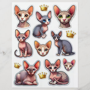 Papier Jolie collection de chaton sans cheveux illustrati