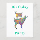 Papier Jolie fête d'anniversaire de chèvre (Dos)