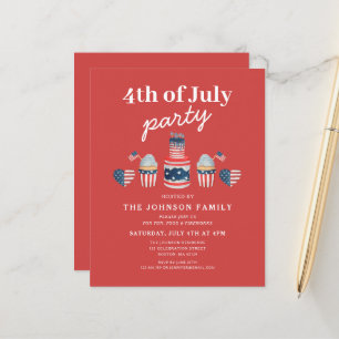 Papier Jolie fête du 4 juillet rouge, blanc et bleu