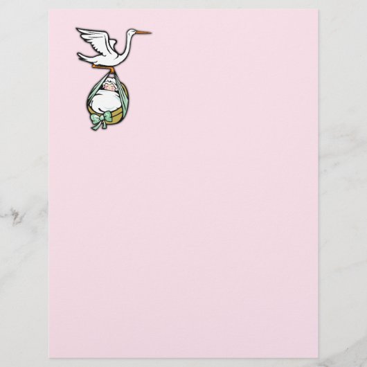 Papier Jolie fille de bébé rose (Devant)