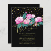 Papier Jolie fille rose Mariage d'or noir (Devant / Derrière)