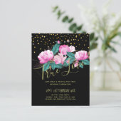 Papier Jolie fille rose Mariage d'or noir (Debout devant)