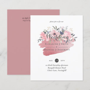 Papier Jolie fille Rosegold Floral Glam Mariage