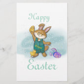 Papier Jolie lettre bleue de Bunny de Pâques (Dos)