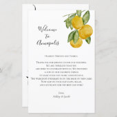 Papier Jolie lettre de bienvenue du Mariage de citron, It (Devant / Derrière)
