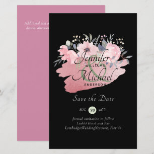 Papier Jolie rose goldie Budget Enregistrer les dates