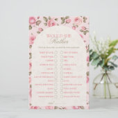 Papier Jolie Rose Voudrait-Elle Plutôt Fête des mariées J (Debout devant)