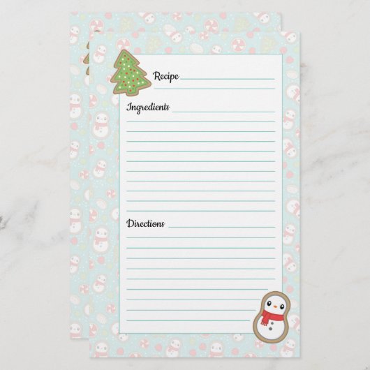 Papier Jolie Rouge & Bleu Traitements Conception Recette (Devant / Derrière)