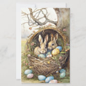 Papier Jolis œufs de Pâques de lapin mignon  (Dos)