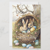 Papier Jolis œufs de Pâques de lapin mignon  (Devant)