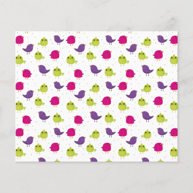 Papier Jolis oiseaux colorés  (Devant)